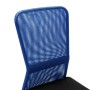 Sedia da Ufficio Nero e Blu 44x52x100 cm in Tessuto a Rete