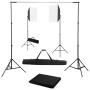 Kit per Studio Fotografico con Luci Softbox e Fondale