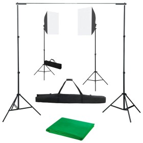 Kit per Studio Fotografico con Luci Softbox e Fondali