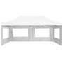 Gazebo Professionale Pieghevole Alluminio e Pareti 6x3m Bianco