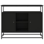 Credenza Nera 100x35x80 cm in Legno Multistrato