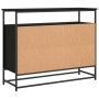 Credenza Nera 100x35x80 cm in Legno Multistrato