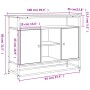 Credenza Nera 100x35x80 cm in Legno Multistrato