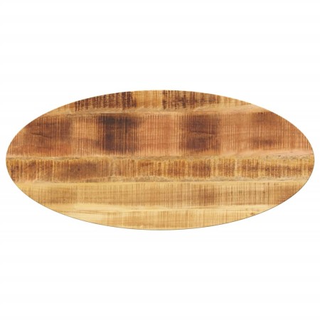 Piano Tavolo 140x50x2,5 cm Ovale in Legno Massello di Mango