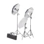 Kit per Studio Fotografico con Set di Luci e Fondale