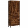 Credenza Rovere Fumo 69,5x34x180 cm in Legno Multistrato