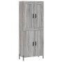 Credenza Grigio Sonoma 69,5x34x180 cm in Legno Multistrato