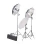 Set di Illuminazione da Studio: Ombrelli e Treppiedi 24 Watt