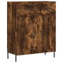 Credenza Rovere Fumo 69,5x34x180 cm in Legno Multistrato