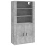 Credenza Grigio Cemento in Legno Multistrato