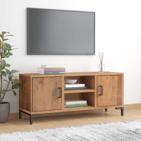 Mobile TV Marrone 110x35x48 cm in Legno Massello di Pino