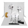 Kit Studio Fotografico con Luci Ombrelli Fondale e Riflettore