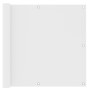 Paravento da Balcone Bianco 90x600 cm in Tessuto Oxford