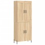 Credenza Rovere Sonoma 69,5x34x180 cm in Legno Multistrato