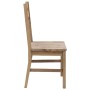 Sedie da Pranzo 2 pz in Legno Massello di Acacia