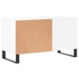 Mobile Porta Dischi Bianco Lucido 85x38x48 cm Legno Multistrato