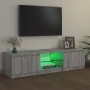 Mobile Porta TV con Luci LED Grigio Sonoma 140x40x35,5 cm