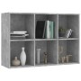 Libreria/Credenza Grigio Cemento 66x30x98 cm Legno Multistrato