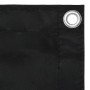 Paravento Balcone Nero 90x400 cm in Tessuto Oxford