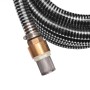 Tubo di Aspirazione con Connettori in Ottone 7 m 25 mm Nero