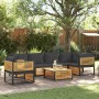 Set Divano da Giardino 7 pz con Cuscini Legno Massello Acacia