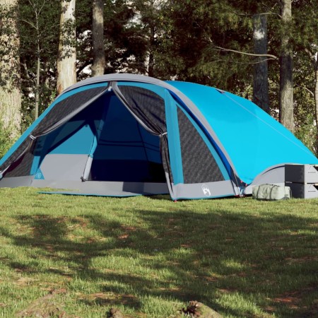 Tenda Familiare Cabina per 6 Persone Blu Impermeabile