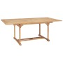 Set da Pranzo per Esterni 7 pz 150-200x100x75 cm Teak Massello