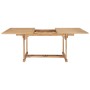 Set da Pranzo per Esterni 7 pz 150-200x100x75 cm Teak Massello