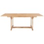 Set da Pranzo per Esterni 7 pz 150-200x100x75 cm Teak Massello