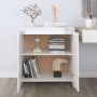 Credenza Bianco Lucido 70x41x75 cm in Legno Multistrato