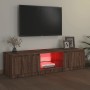 Mobile Porta TV con Luci LED rovere marrone 140x40x35,5 cm