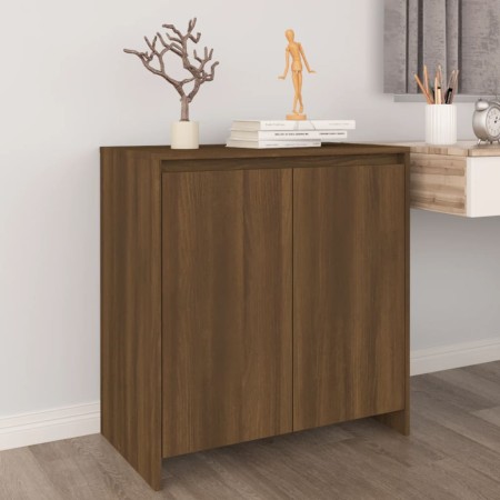 Credenza Rovere Marrone 70x41x75 cm in Legno Multistrato