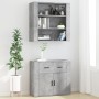 Credenza Grigio Cemento in Legno Multistrato