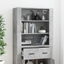 Credenza Grigio Cemento in Legno Multistrato