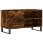 Mobile Porta Dischi Rovere Fumo 85x38x48 cm Legno Multistrato