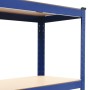 Mensole Portaoggetti 2 pz Blu 80x40x160 cm in Acciaio e MDF