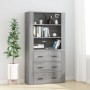 Credenza Grigio Sonoma in Legno Multistrato