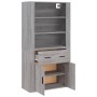 Credenza Grigio Sonoma in Legno Multistrato