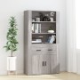 Mobile Pensile Grigio Sonoma 80x33x80 cm in Legno Multistrato