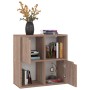 Libreria Grigio Rovere Sonoma 60x27,5x59,5cm Legno Multistrato