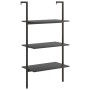 Scaffale Pendente a 3 Livelli Nero 64x35x120,5 cm