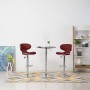 323649 Bar Stools 2 pcs Wine Red Faux Leather