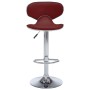 323649 Bar Stools 2 pcs Wine Red Faux Leather