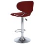 323649 Bar Stools 2 pcs Wine Red Faux Leather