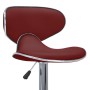 323649 Bar Stools 2 pcs Wine Red Faux Leather