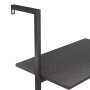 Scaffale Pendente a 3 Livelli Nero 64x35x120,5 cm