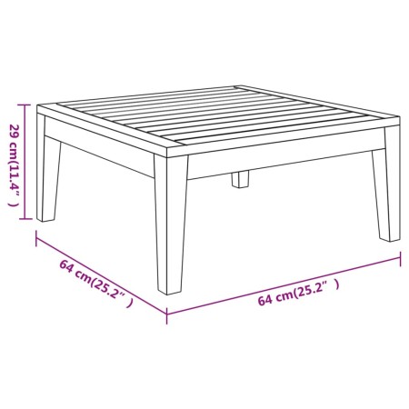 Set Divani Giardino 5 pz Cuscini Bianco Crema in Legno d'Acacia