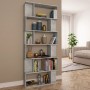 Libreria/Divisorio Grigio Cemento 80x24x192cm Legno Multistrato