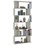 Libreria/Divisorio Grigio Cemento 80x24x192cm Legno Multistrato