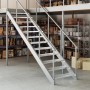 Gradino in Griglia 80x24x7 cm Acciaio Zincato